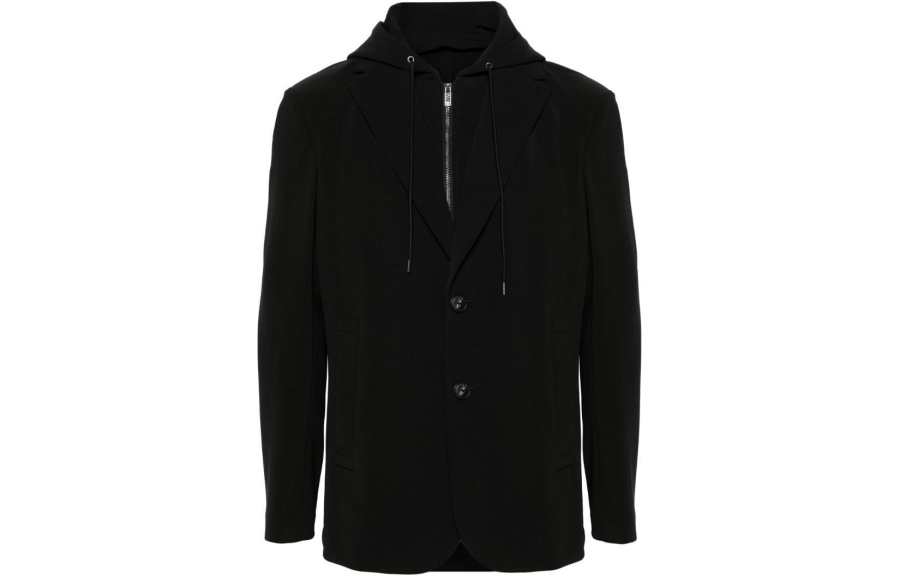 EMPORIO ARMANI Hooded Single-breasted Blazer