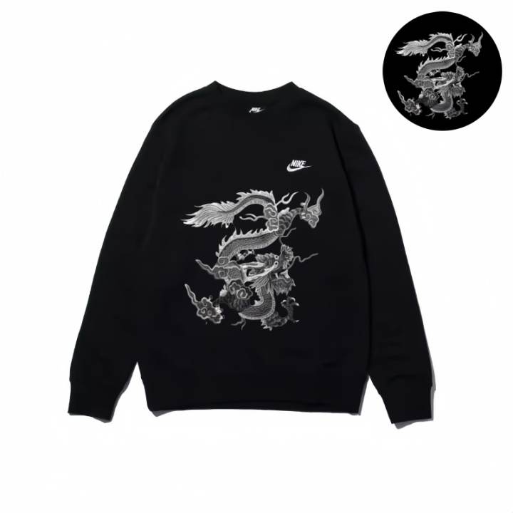 Nike Nike Sweatshirts Unisex Black Crew Neck Moderate Regular