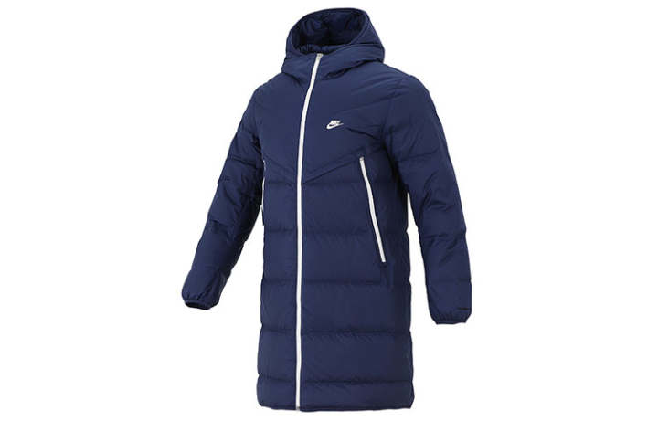 Nike Nike Down Jackets Men's Navy Blue Hooded Moderate Other