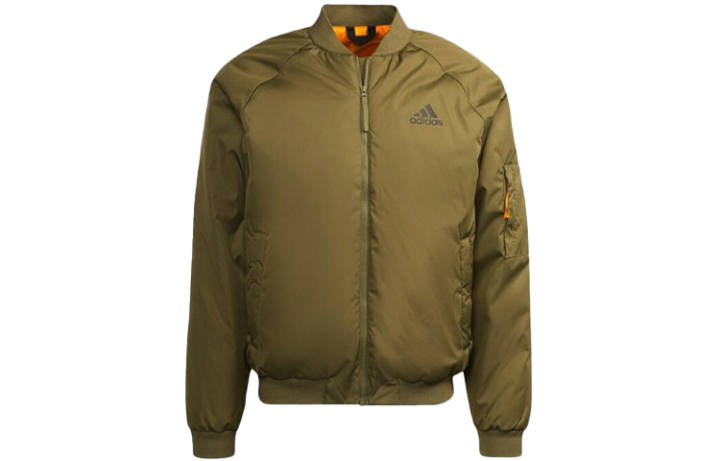 Adidas Adidas Sportswear Puffer Jacket Winter Men's Dark Olive Yellow