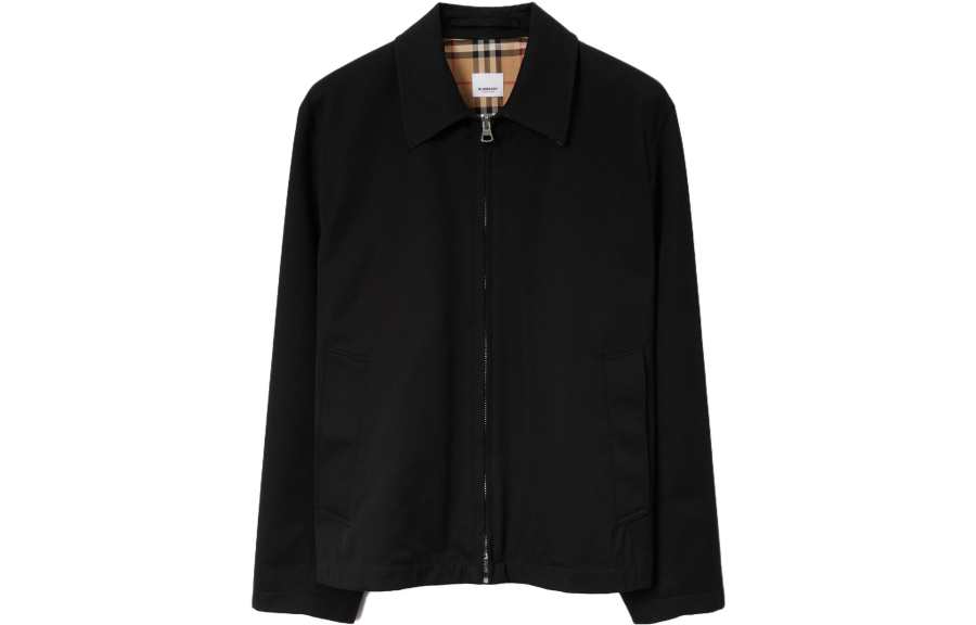 Burberry Ekd Logo Embroidered Zipped Jacket