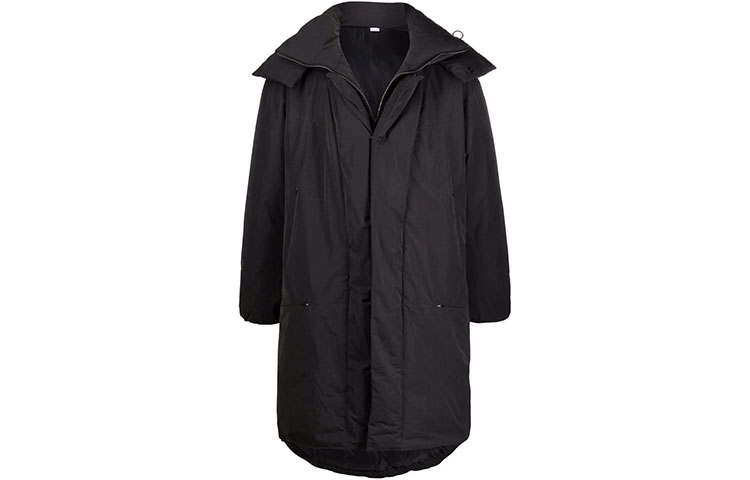 Y-3 Y 3 FW21 Solid Color Hooded Mid Length Down Jacket Men's Black
