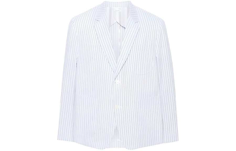 THOM BROWNE THOM BROWNE Seersucker Single Breasted Striped Blazer