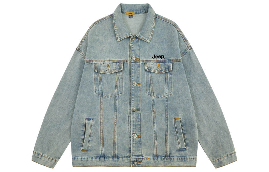 Jeep Denim Jackets Unisex Lapel Moderate Other