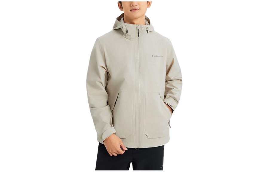 Columbia Outdoor Hiking Waterproof Lightweight Windbreaker Jacket Men's Gray
