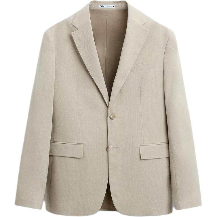 ZARA Business Suits Men's Tan Moderate Business Suit
