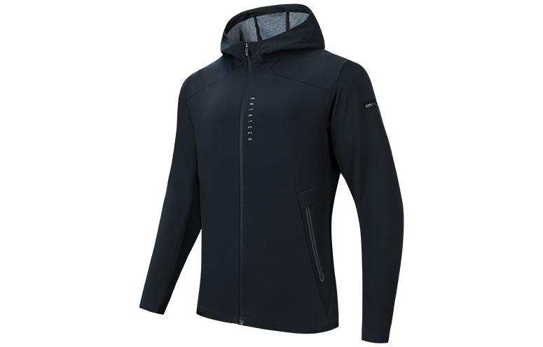 ANTA Running Collection Jackets Men's Black Hooded Moderate Other