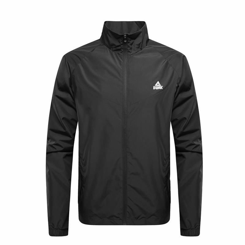PEAK PEAK Jackets Men's Black Stand Collar Thin