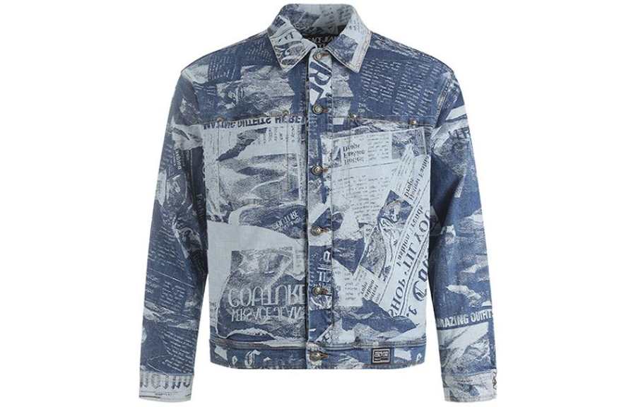VERSACE JEANS COUTURE Magazine print Denim Jacket