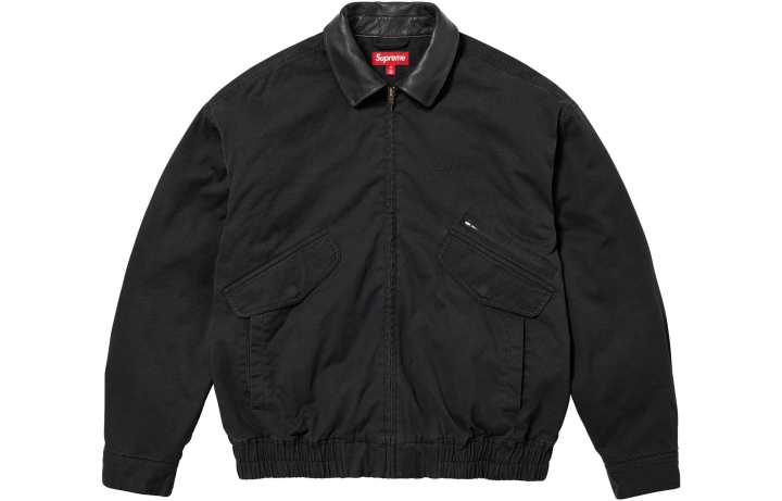 Supreme Supreme Leather Collar Utility Jacket