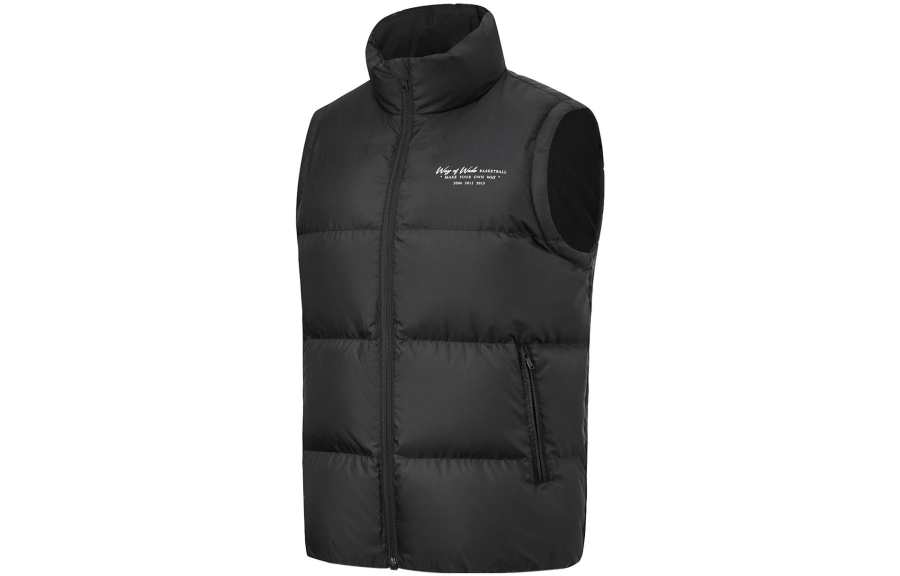 Li-Ning Li Ning Down Vests Men's Black Stand Collar Moderate Other