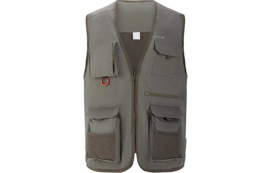 DECATHLON Vest Men's Khaki Gray