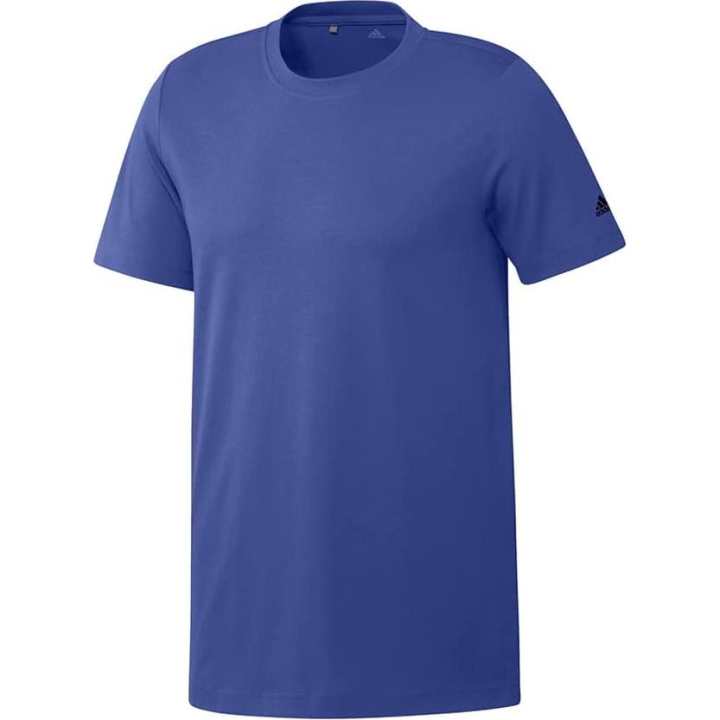 Adidas Adidas T Shirts Men's Blue Crew Neck Moderate Straight Fit
