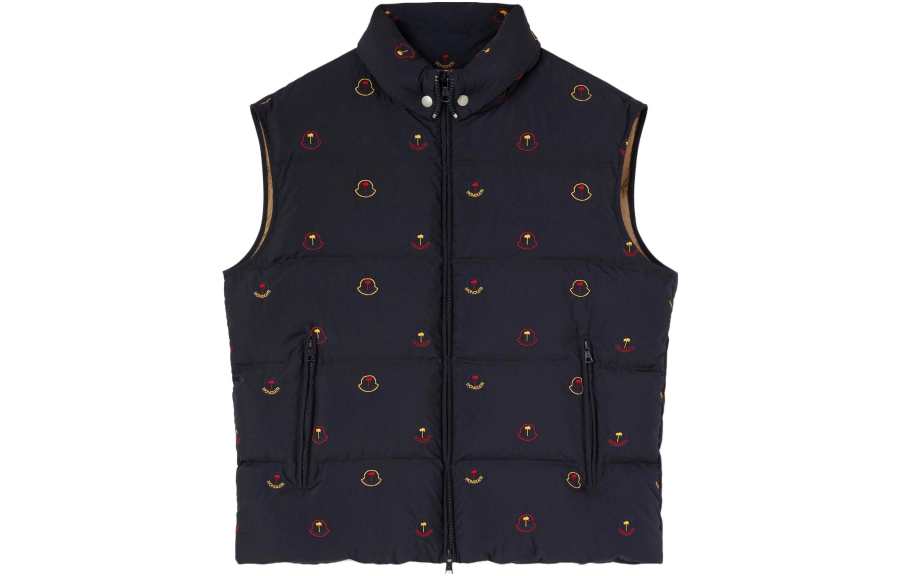 MONCLER GENIUS x PALM ANGELS Vest Unisex Marine Blue Red