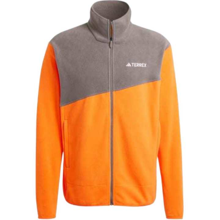 Adidas Adidas Terrex Multi Full Zip Fleece Jacket Stand Collar Jackets Men's Half Impact Orange