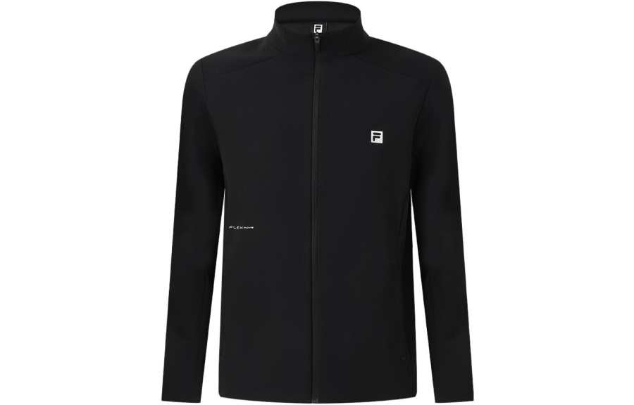 FILA Jackets Men's Pitch Black Stand Collar Moderate Workwear