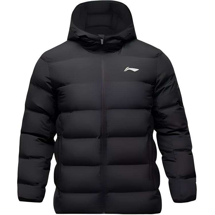 Li-Ning Li Ning Down Jackets Men's Black Hooded Moderate