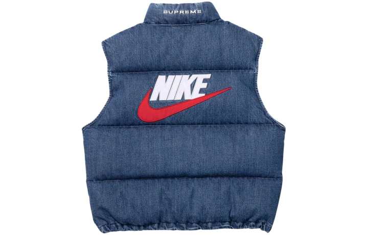 Supreme Supreme x Nike denim puffer gilet