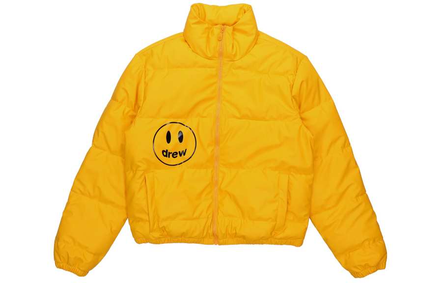 Drew House Smiley Collection FW21 Puffer Jacket Unisex Gold