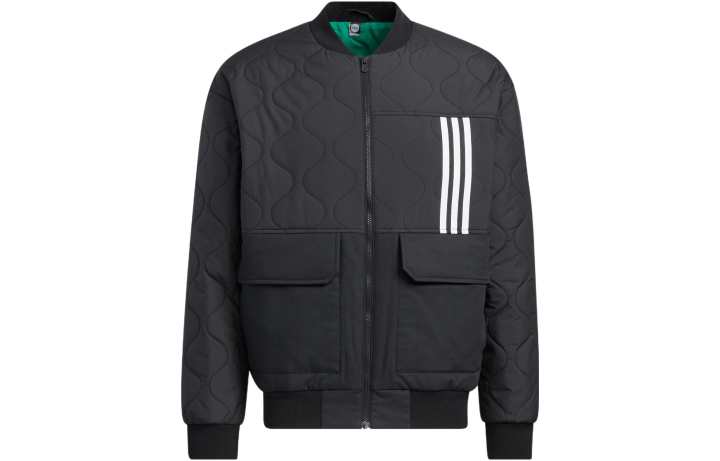 Adidas Adidas Puffer Jackets Unisex Black Baseball Collar Moderate Other