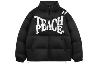 Teach Peace Down Jackets Unisex Stand Collar Moderate Other