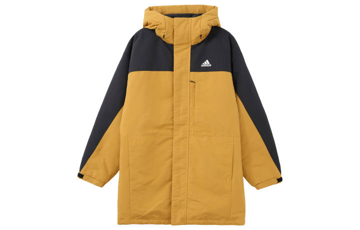 Adidas Adidas Down Jackets Unisex Gold Hooded Moderate Quilted Down Jacket