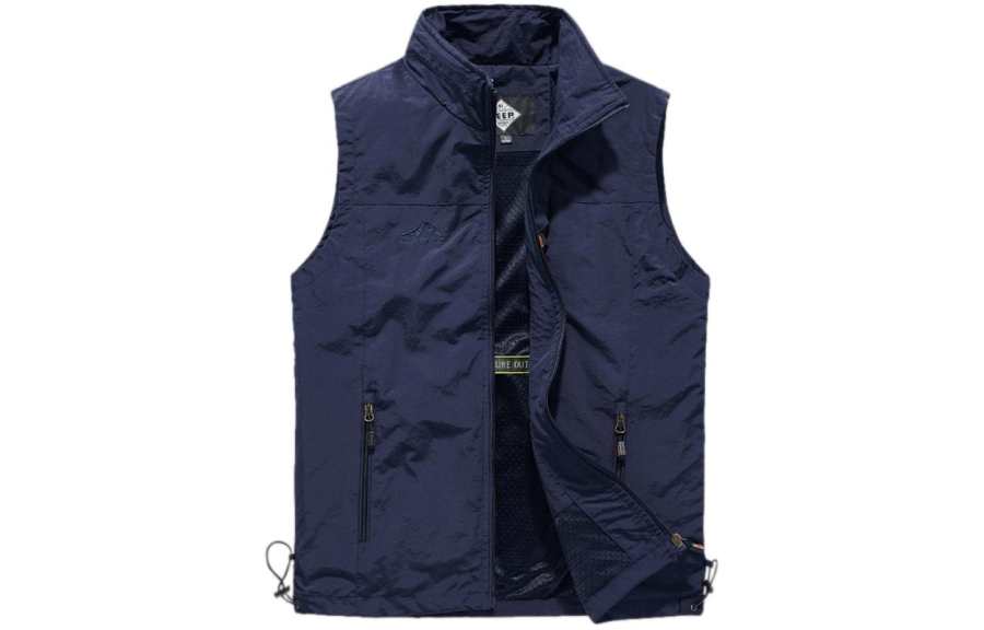 JEEP SPIRIT Vests Men's Stand Collar Moderate Other