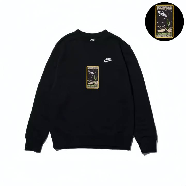 Nike Nike Sweatshirts Unisex Black Crew Neck Moderate Regular