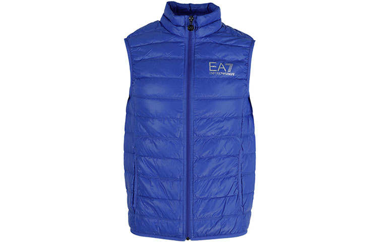 EMPORIO ARMANI EA7 Down Vest Men's Royal Blue