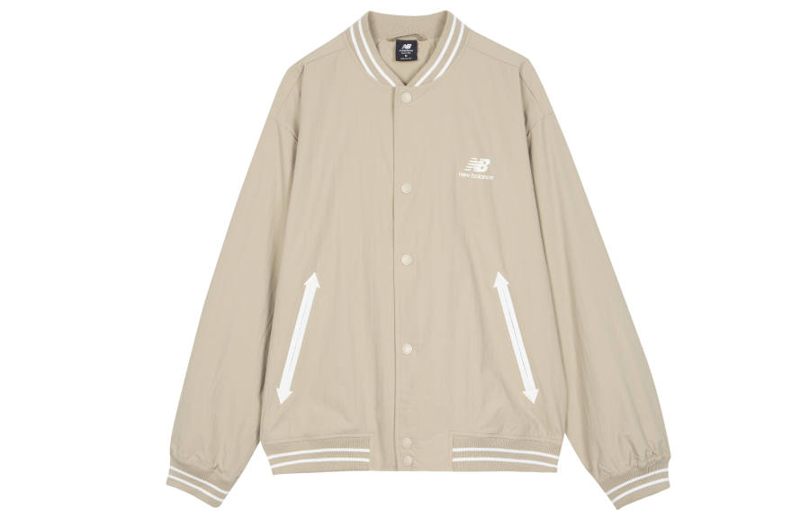 New Balance New Balance Jackets Men's Khaki Baseball Collar Moderate Other