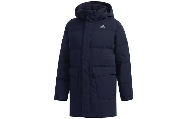 Adidas Adidas Down Jackets Men's Dark Blue Hooded Moderate Other