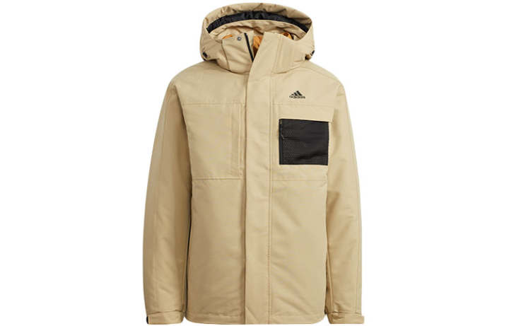 Adidas Adidas Down Jackets Unisex Light Khaki Hooded Moderate Other