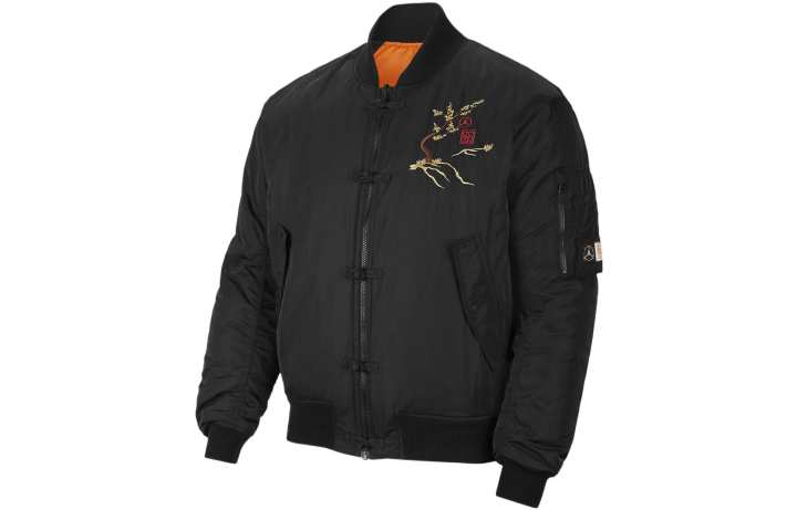 Jordan Jordan Puffer Jackets Men's Black Baseball Collar Moderate Pilot Puffer Jacket