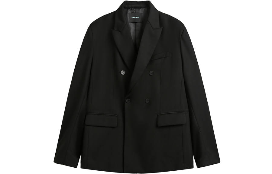 GOLFCROSS Business Suits Unisex Black Suit Collar Moderate Business Suit