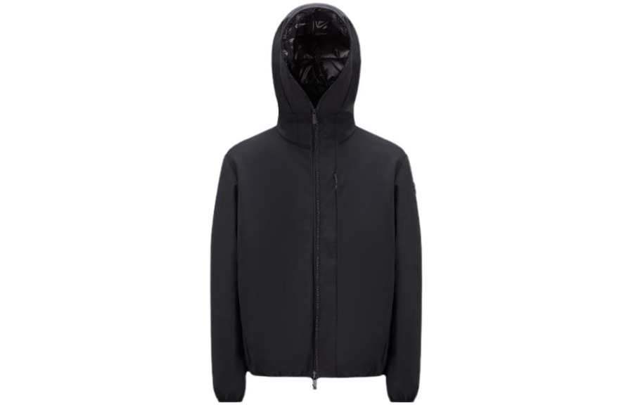 Moncler Moncler Jackets Men's Black Hooded Moderate Other