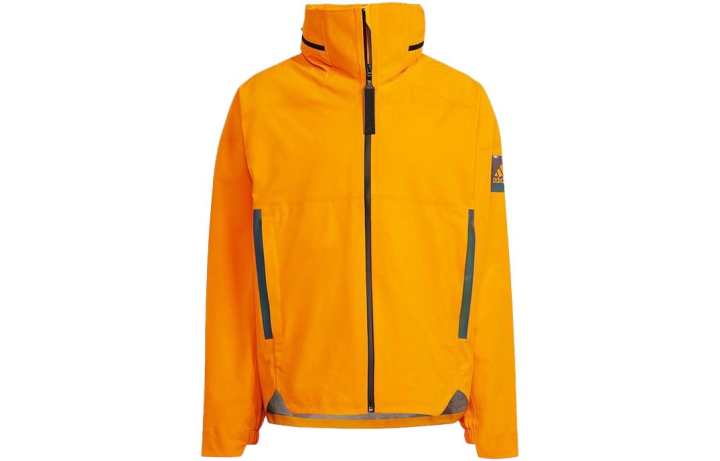 Adidas Adidas Jackets Men's Orange Yellow Hooded Moderate Soft Shell