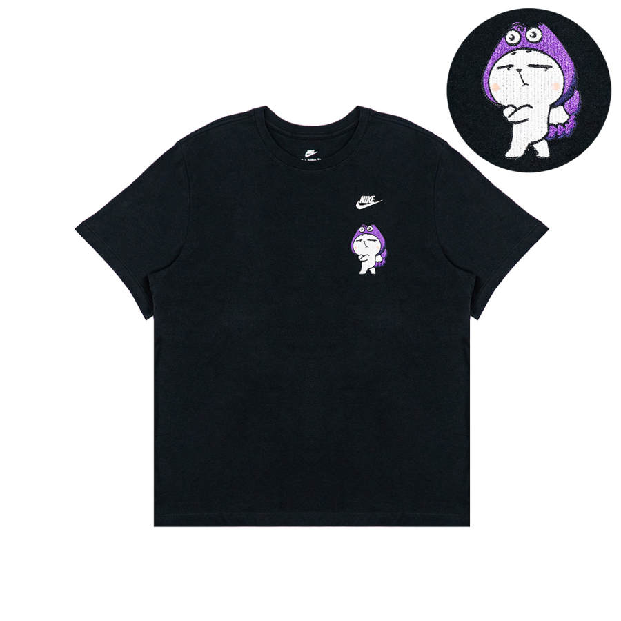 Nike Nike T Shirts Unisex Black Crew Neck Moderate Straight Fit