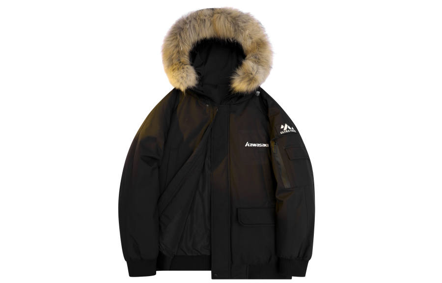 Kawasaki Down Jackets Unisex Hooded Thickened Parka Down Jacket