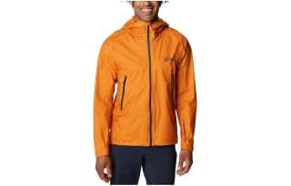 MOUNTAIN HARDWEAR Waterproof And Windproof Windbreaker Jacket Men's Orange