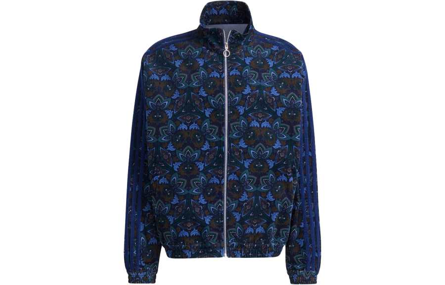 Adidas Originals Jackets Men's Dark Blue Stand Collar Moderate Workwear