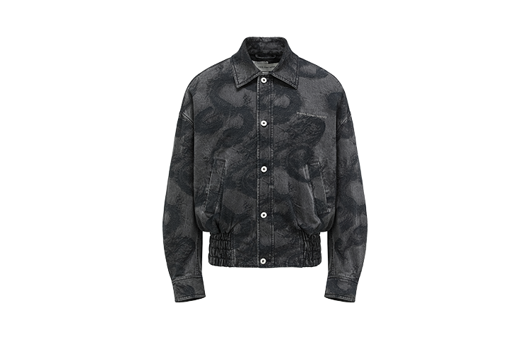 Feng Chen Wang Feng Chen Wang Denim Jacket Unisex Dark Gray
