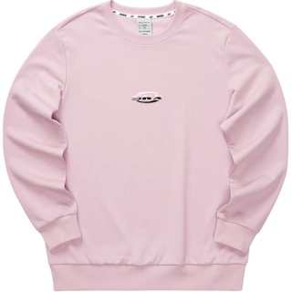 Skechers Colorful Fleece Lined Crew Neck Fashion Versatile Long Sleeved Sweatshirt Unisex Pink