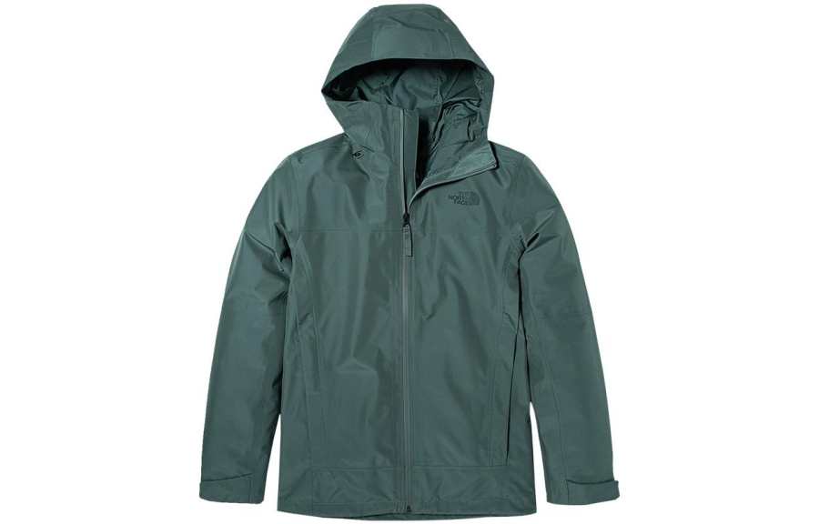 THE NORTH FACE Jackets Men's Green Hooded Moderate Hard Shell