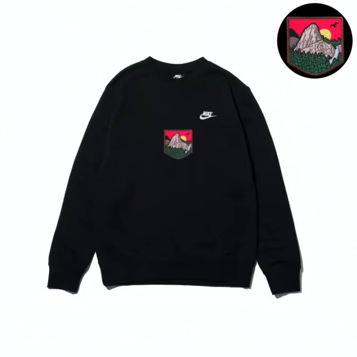 Nike Nike Sweatshirts Unisex Black Crew Neck Moderate Regular