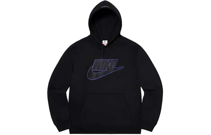 Supreme Supreme Nike Leather Applique Hooded Sweatshirt