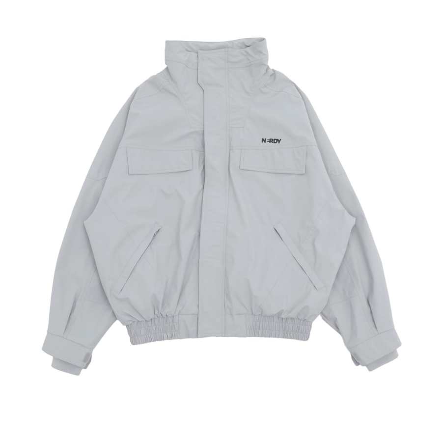 Nerdy Nerdy Jackets Unisex Gray Stand Collar Moderate Workwear