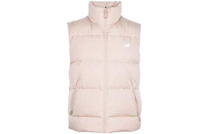 New Balance New Balance Down Vests Unisex Beige Stand Collar Moderate Other