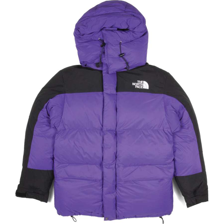 THE NORTH FACE Logo Embroidery Patchwork Fleece Lined Hooded Puffy Down Jacket Winter Men's Purple