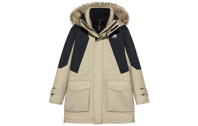 New Balance New Balance Down Jackets Men's Khaki Hooded Moderate Detachable