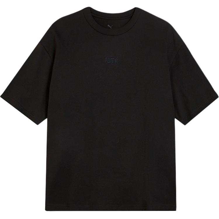 PUMA T Shirts Men's Black Crew Neck Moderate